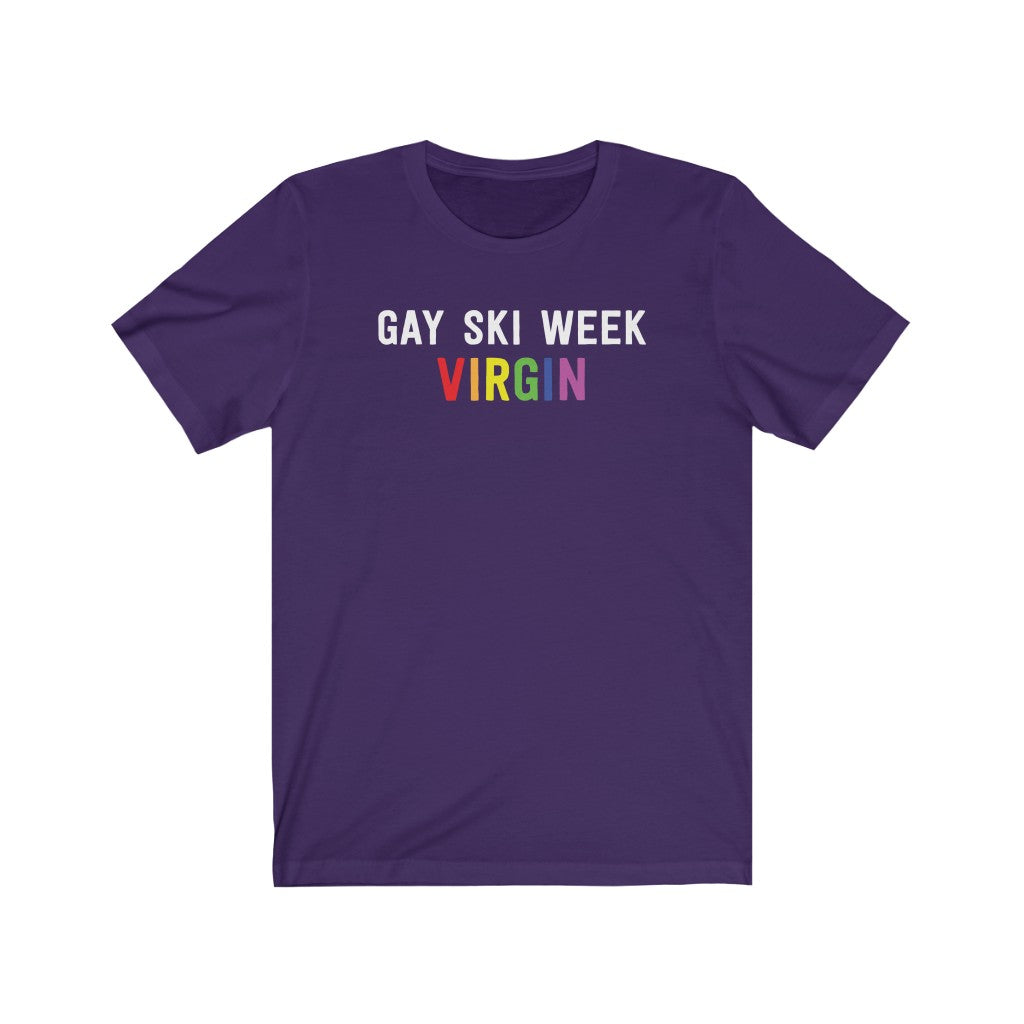 Gay Ski Week Virgin T-Shirt | BONZi Shirts